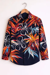 Men’s Multicolor Tropical Bold Floral Printed Stylish Shirt