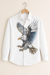 Men’s Flying Eagle Artwork Printed Stylish Shirt