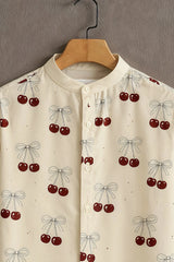 Cherrys Printed Pattern Casual Mens Half Sleeves Shirt