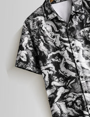 Mankind Outline Piping Mens Half Sleeves Shirts - XPST