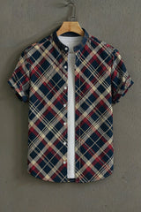 Checks Pattern Casual Mens Shirt