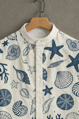 Oceanic Star Pattern Casual Mens Shirt
