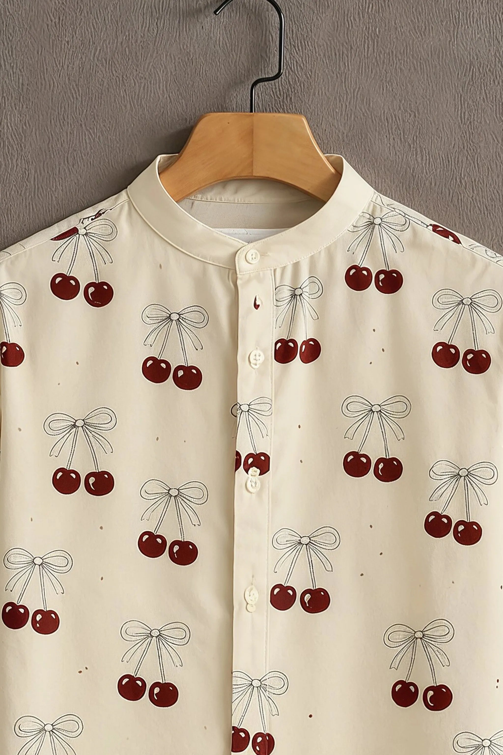 Cherrys Printed Pattern Casual Mens Half Sleeves Shirt