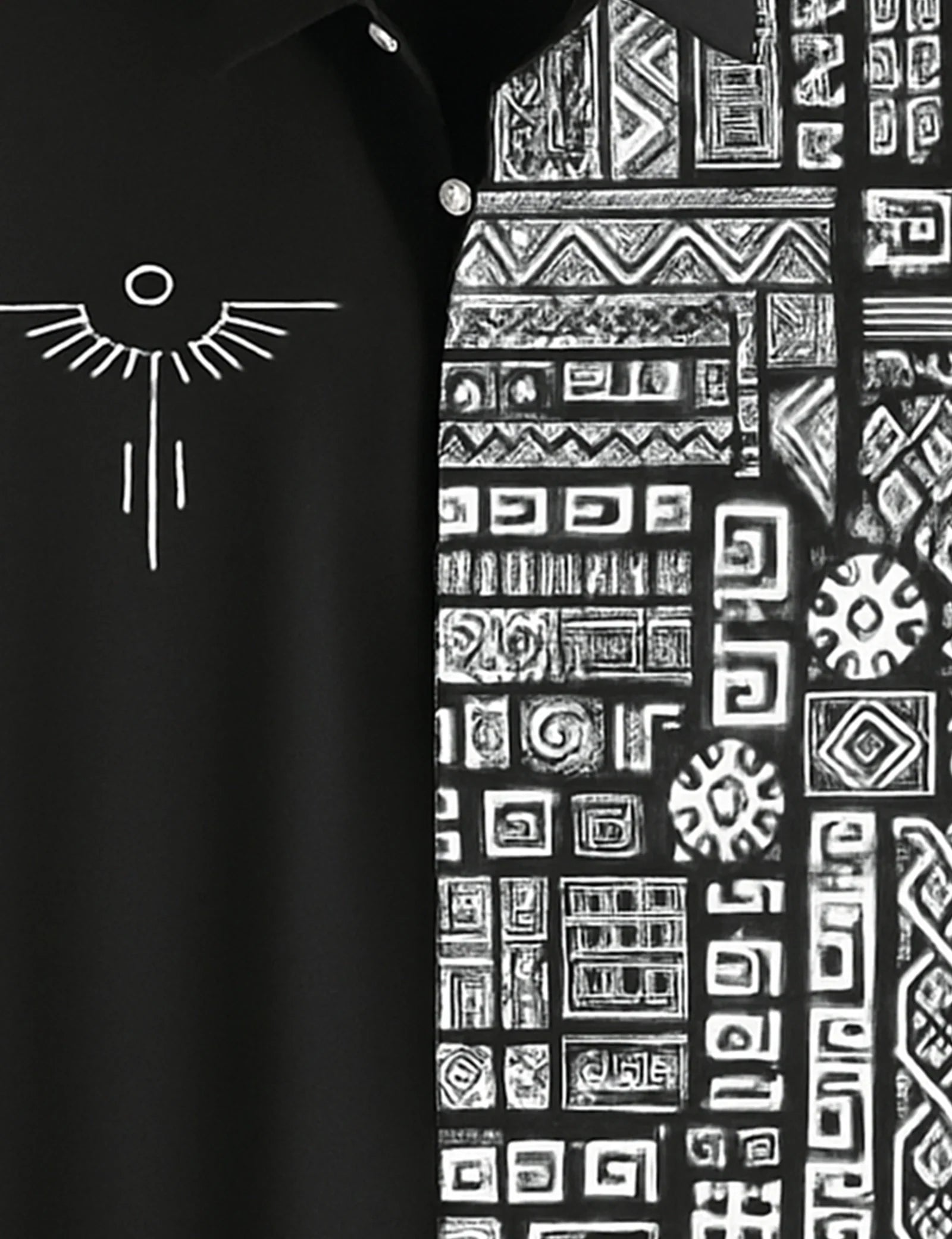 Black Aureon Printed Mens Half Sleeves Shirts - XPST