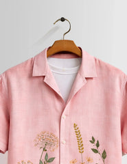 Pink Corn Mens Half Sleeves Shirts - XPST