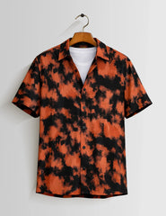 Tiger Pattern Mens Half Sleeves Shirts - XPST