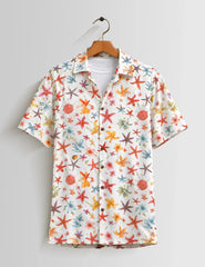 White Stars Mens Half Sleeves Shirts - XPST