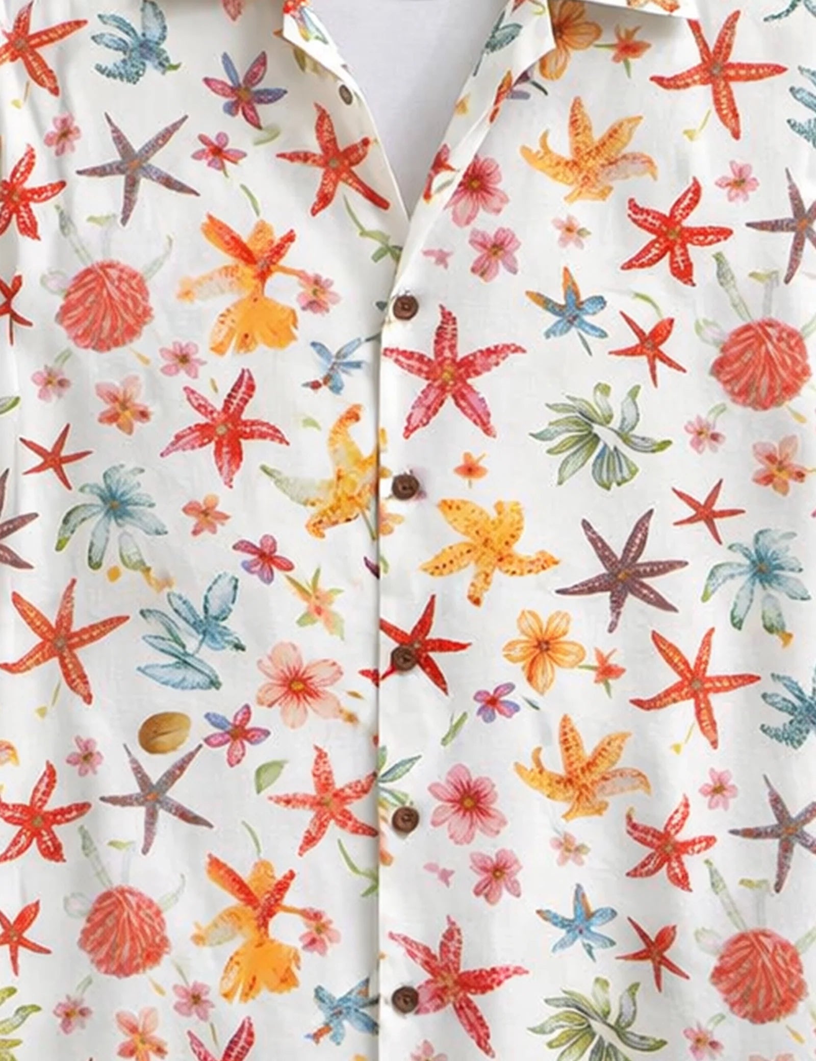 White Stars Mens Half Sleeves Shirts - XPST